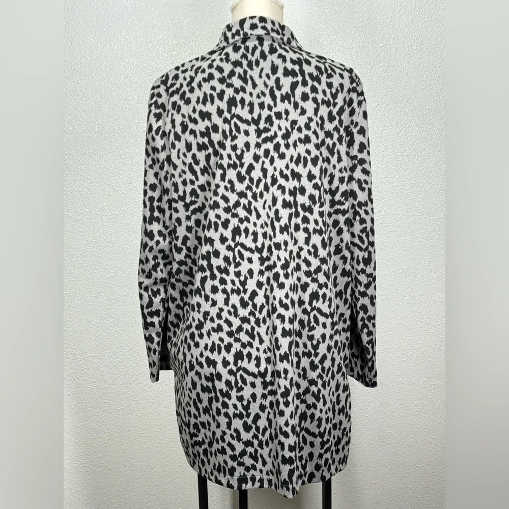 Maurices Animal Printer Open Front Cardigan XL Longline Blazer - Picture 3 of 8